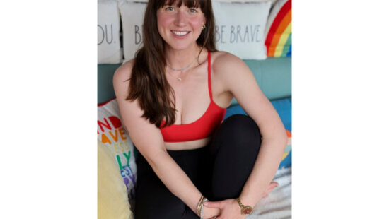 Sarah Sloan, a teacher at PC Yoga Collective, blends her Iyengar roots with Vinyasa flow and a Midwestern warmth in her classes.