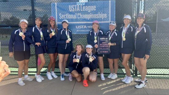 From left to right: Mary Anne Koson, Marti Skjervem, Laura Maurer, Marcey Goldner, Lisa Graveline, Lauren Karr, Co-Captain Cynthia Perry, Co-Captain Sharon Bush, Patty Moran, Deb Black (not pictured, Sue Ann Kern)