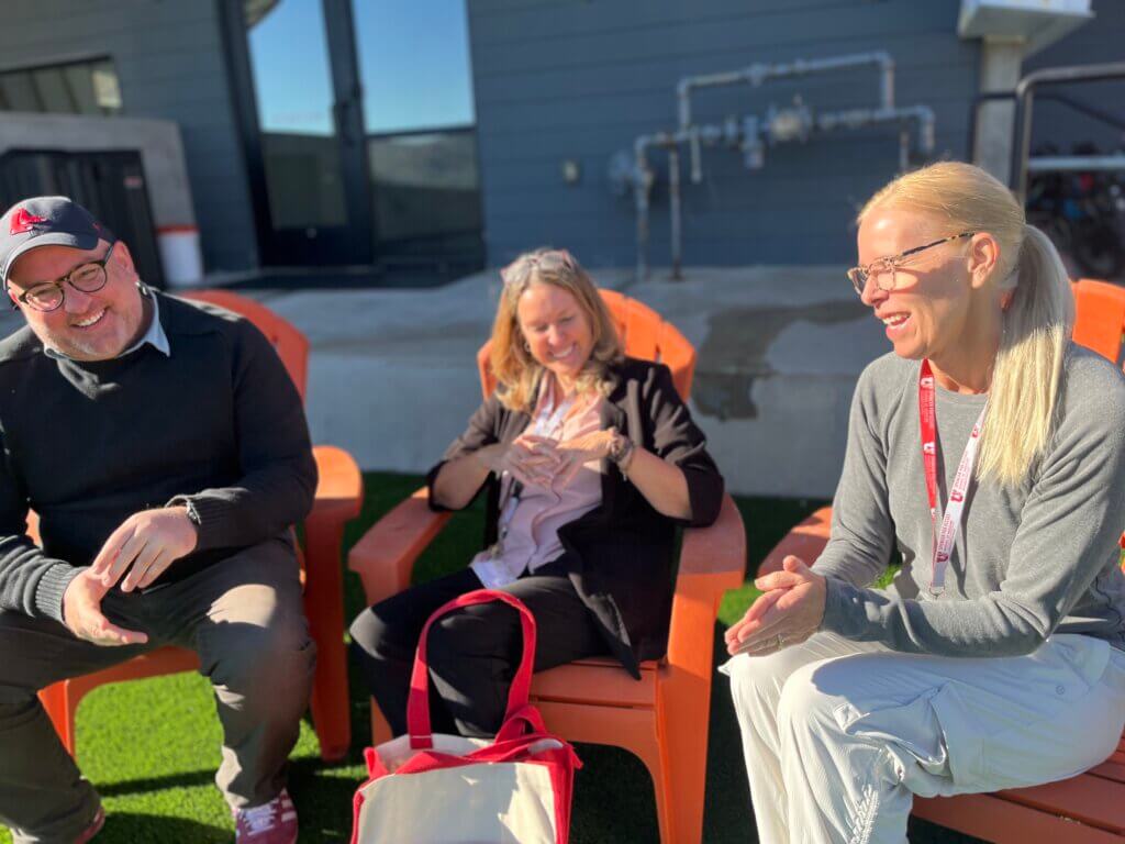 Scott Stewart, Larali Miller, Karla Willis in Palo Alto for Challenge Success's Annual Conference.