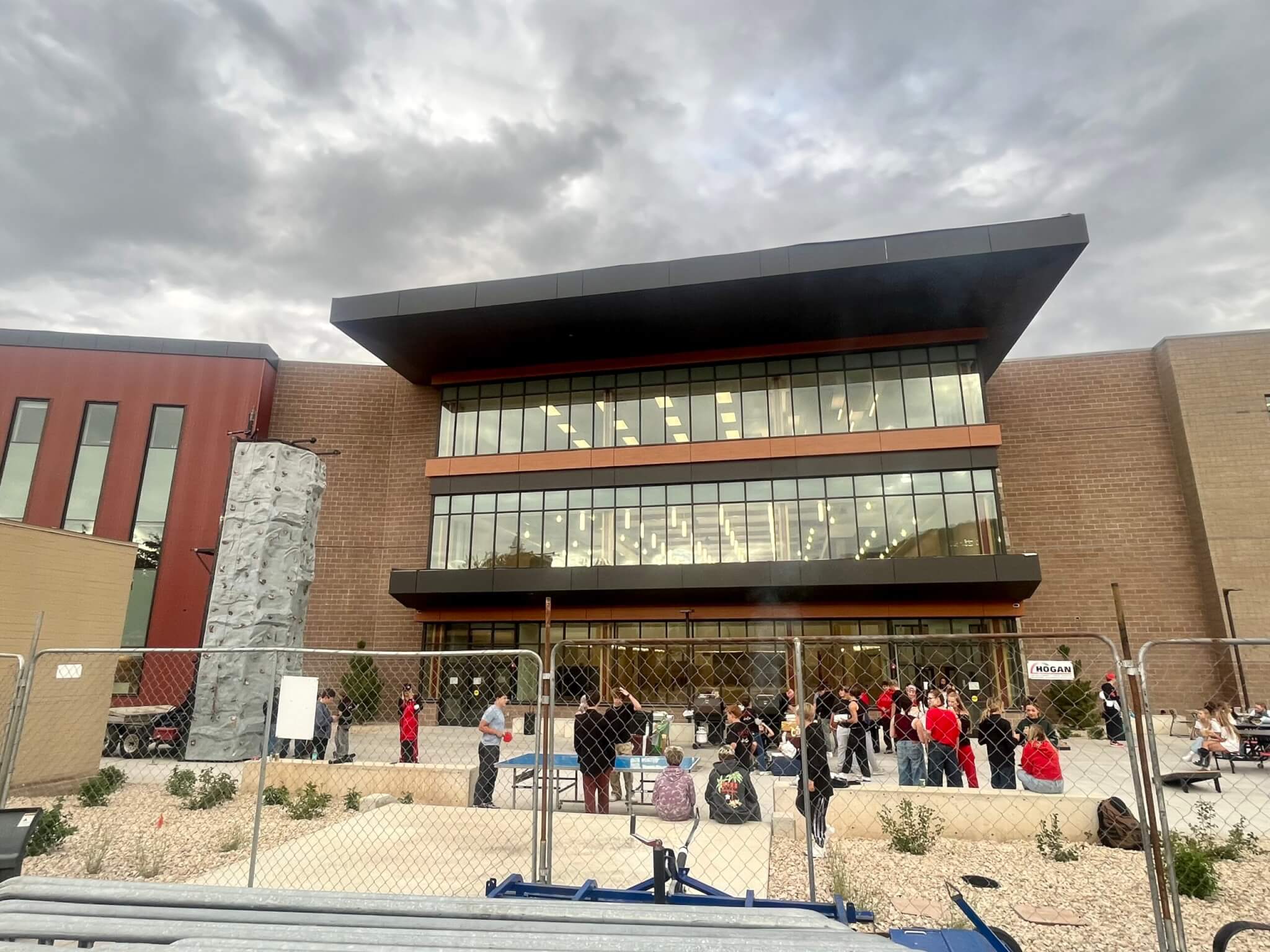 New patio, new high school expansion, new homecoming tradition pre-game party.