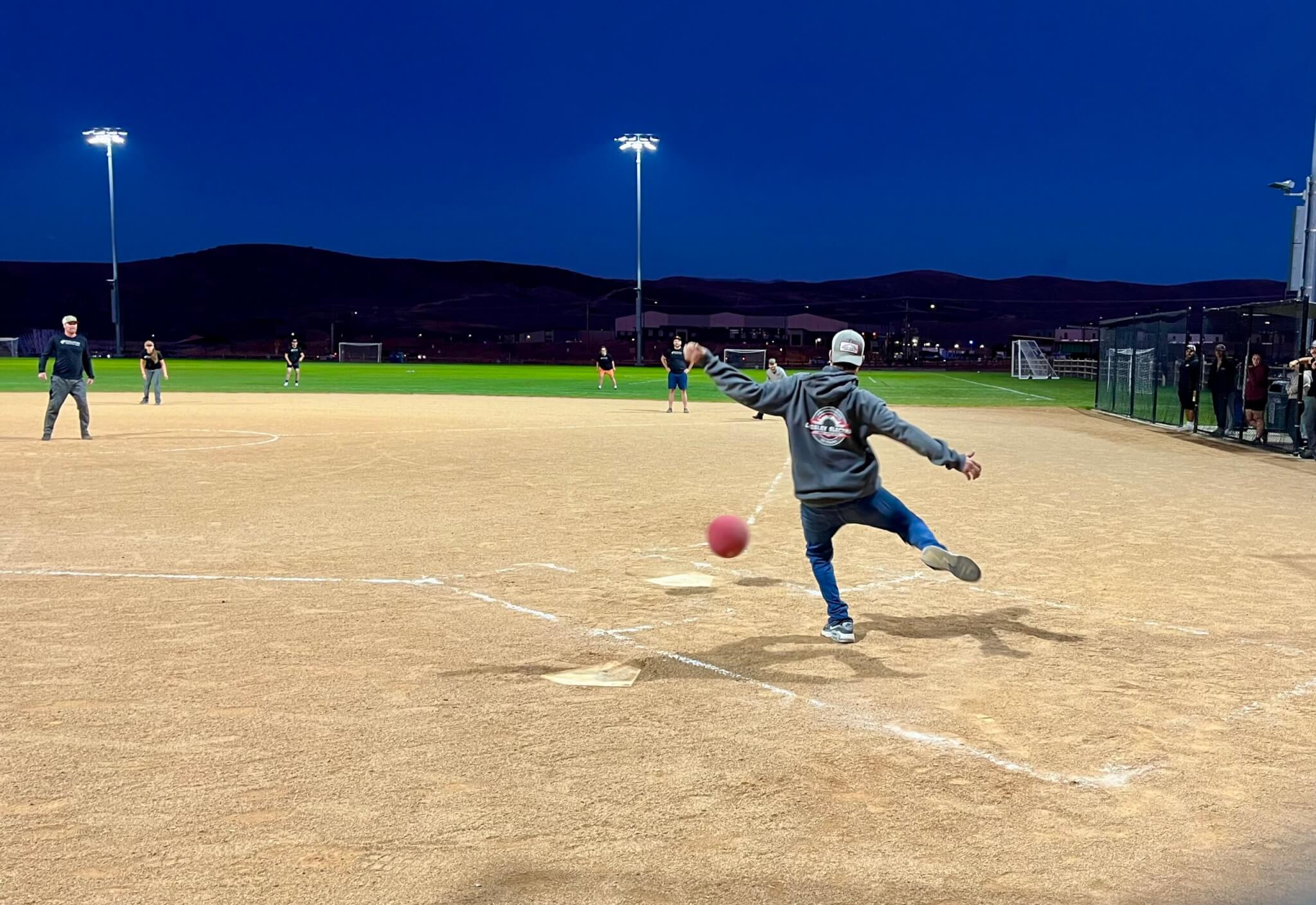 Adult Kickball at Quinn's Junction.
