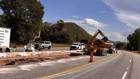 Road crews have begun removing the median on SR 224 as part of the BRT construction.