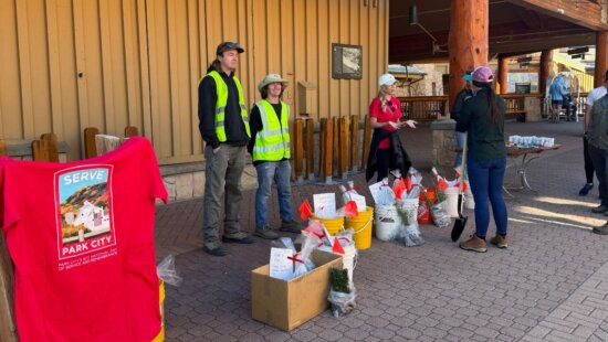 Volunteers at Deer Valley Resort on Saturday for Serve Park City.