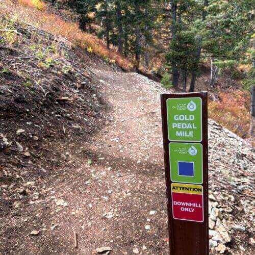 Gold Pedal Mile mountain biking trail at Utah Olympic Park.