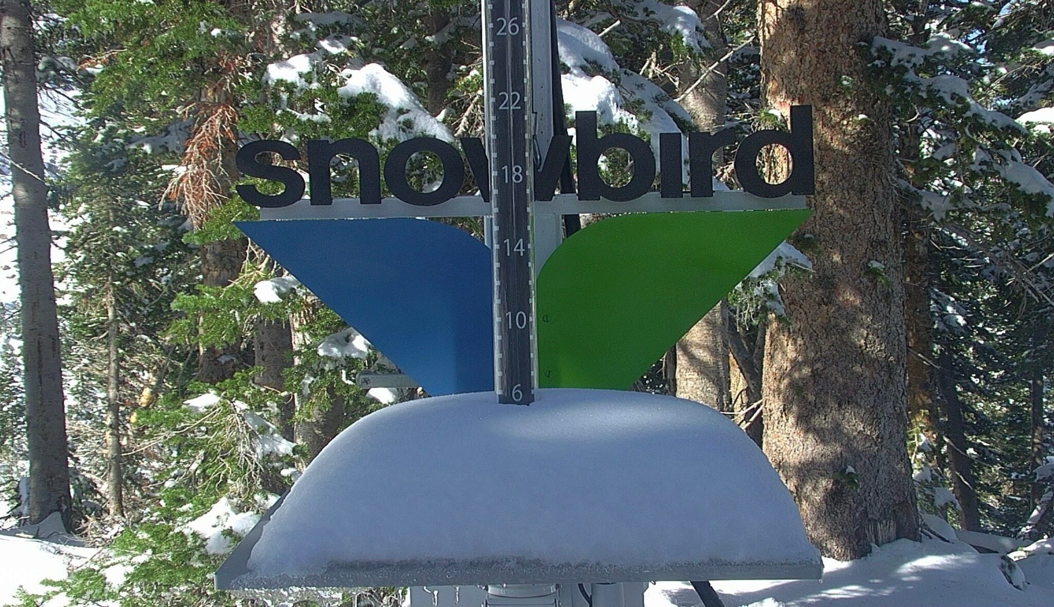 Snowbird's snow accumulation measurement from the weekend. 