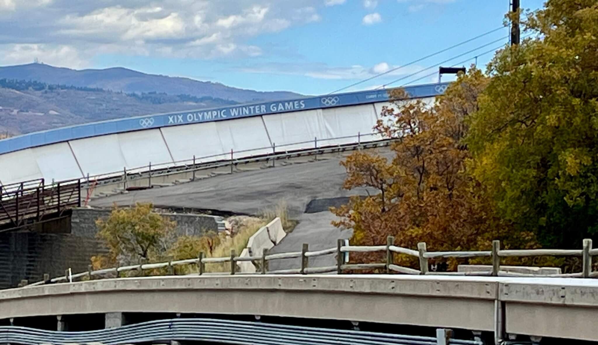 Olympic sliding track in Park City.