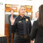 The swearing in ceremony for Summit County Sheriff Kacey Bates at the Summit County Courthouse in Coalville.