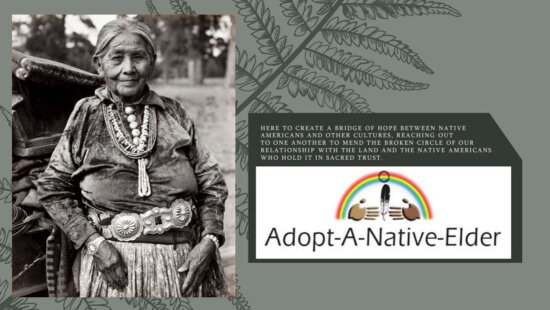 dopt-A-Native-Elder is a long-running program that builds bridges of hope by connecting Native Elders with supporters, preserving cultural traditions through hand-woven rugs, art, and jewelry while providing life-sustaining income for their families.