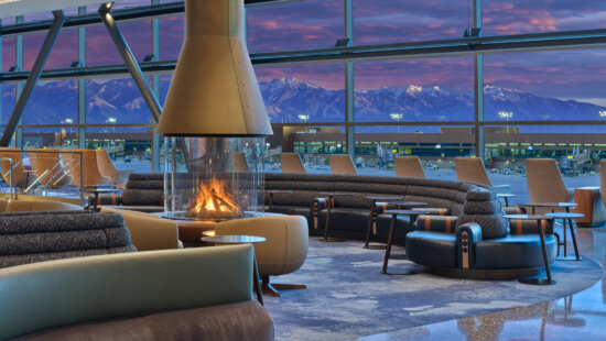 The new lounge will feature expansive windows and Utah-themed decor.