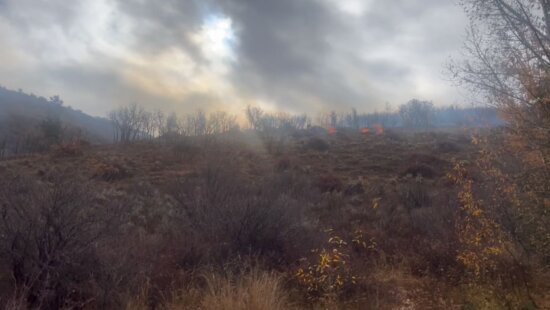 Prescribed burn in the prospector area on October 27, 2025.