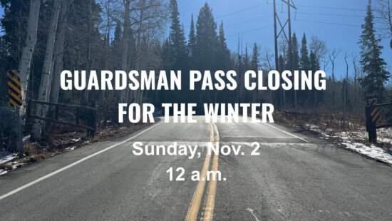 Guardsman Pass is closing for the winter season on Sunday, November 2.