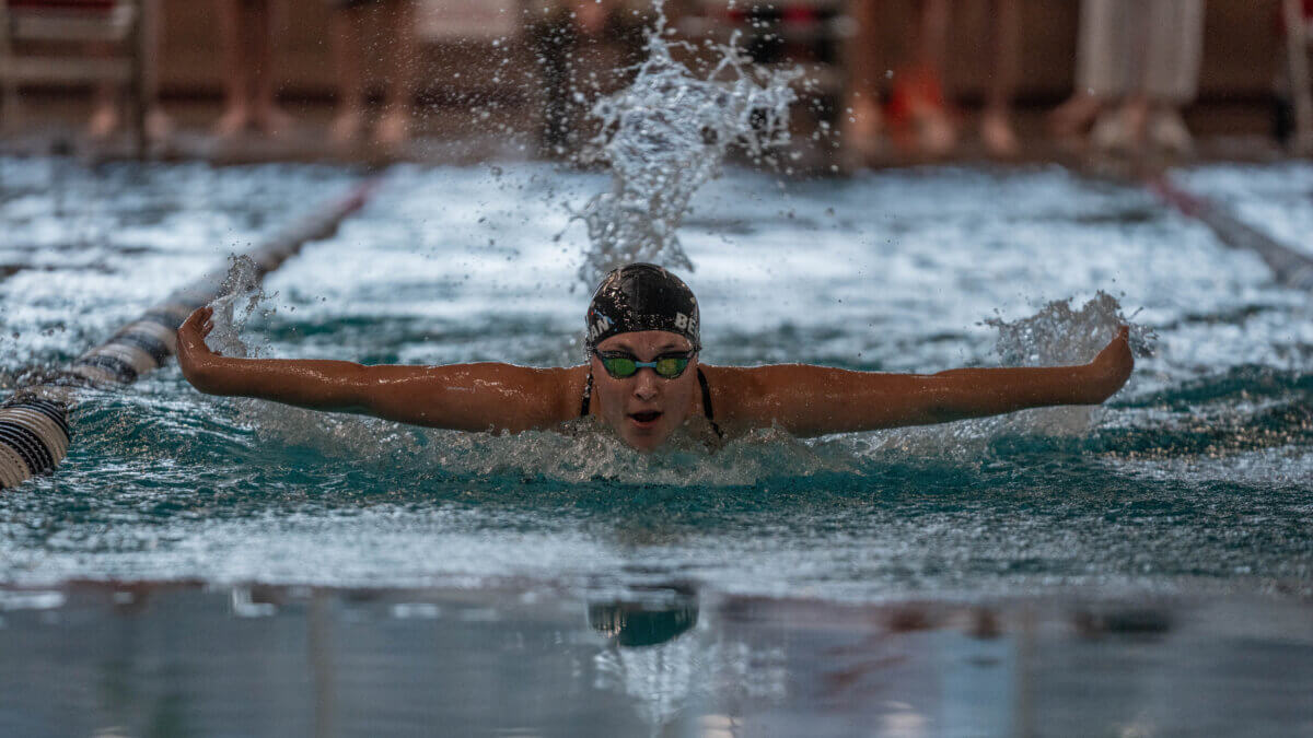 The girls' butterfly race during Miners v Murray meet at Ecker Hill on Nov. 4.