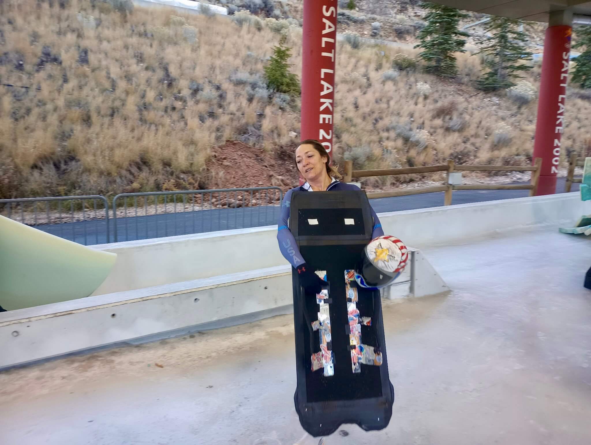 Katie Uhleander skeleton sliding this weekend at the Utah Olympic Park.