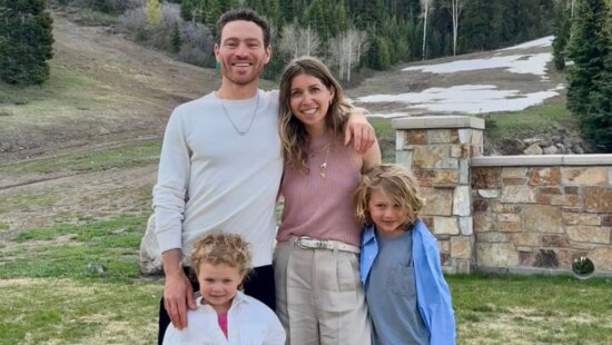 Audry Rose founders Kevin and Jaclyn Elbaum with their two children.