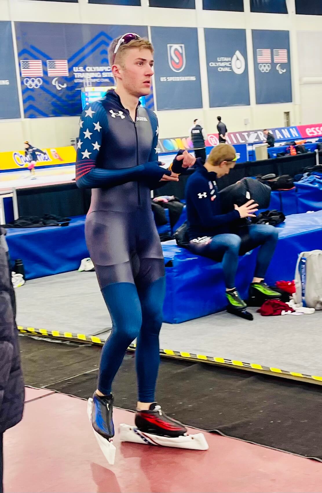 Park City's Casey Dawson at the Utah Olympic Oval Speedskating World Cup.