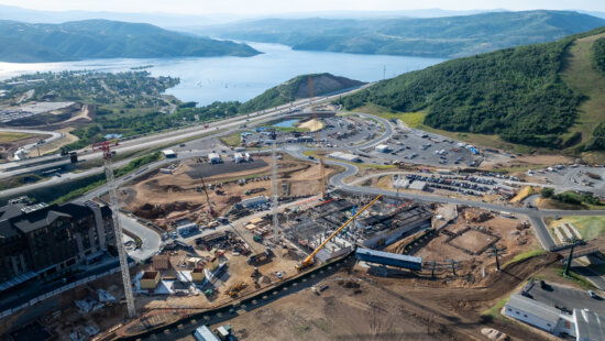 Construction on the East Village in full swing this July.