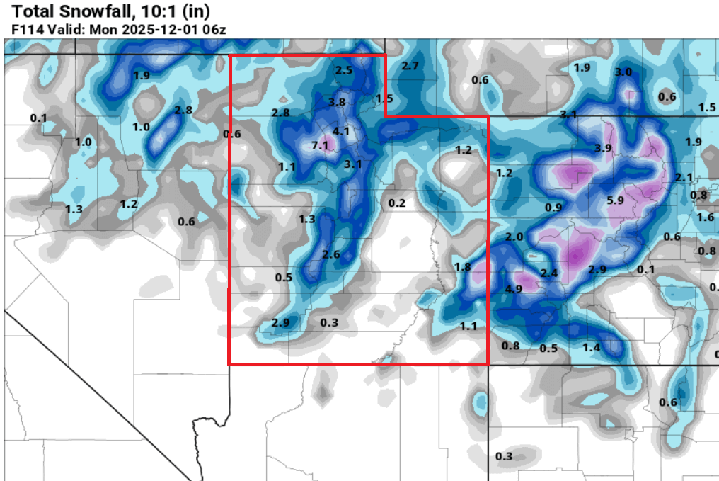 Enjoy the warmer temps and sunshine for Thanksgiving, light snow expected for the weekend as two small storms impact Utah