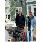 Park City residents Max Doilney and Joanna Kahn film a scene for HGTV’s Help! I Wrecked My House outside their renovated home. The couple’s episode highlights their home transformation and the community connections that shaped their experience.