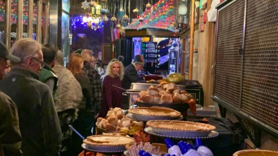 The annual "Freebird!" Thanksgiving feast at No Name Saloon.