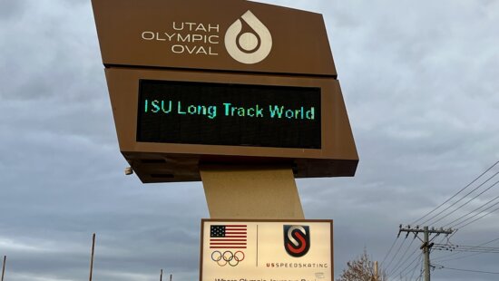 Utah hosts Speedskating World Cup where world record is set by Park City's Casey Dawson.