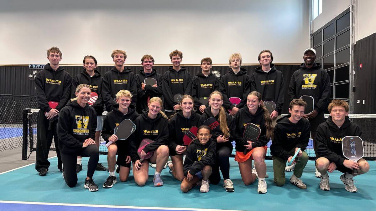 Wasatch High School's inaugural pickleball club team.