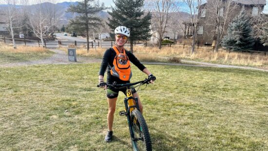 Parkite and pooch headed out for a tandem mountain Bike ride.