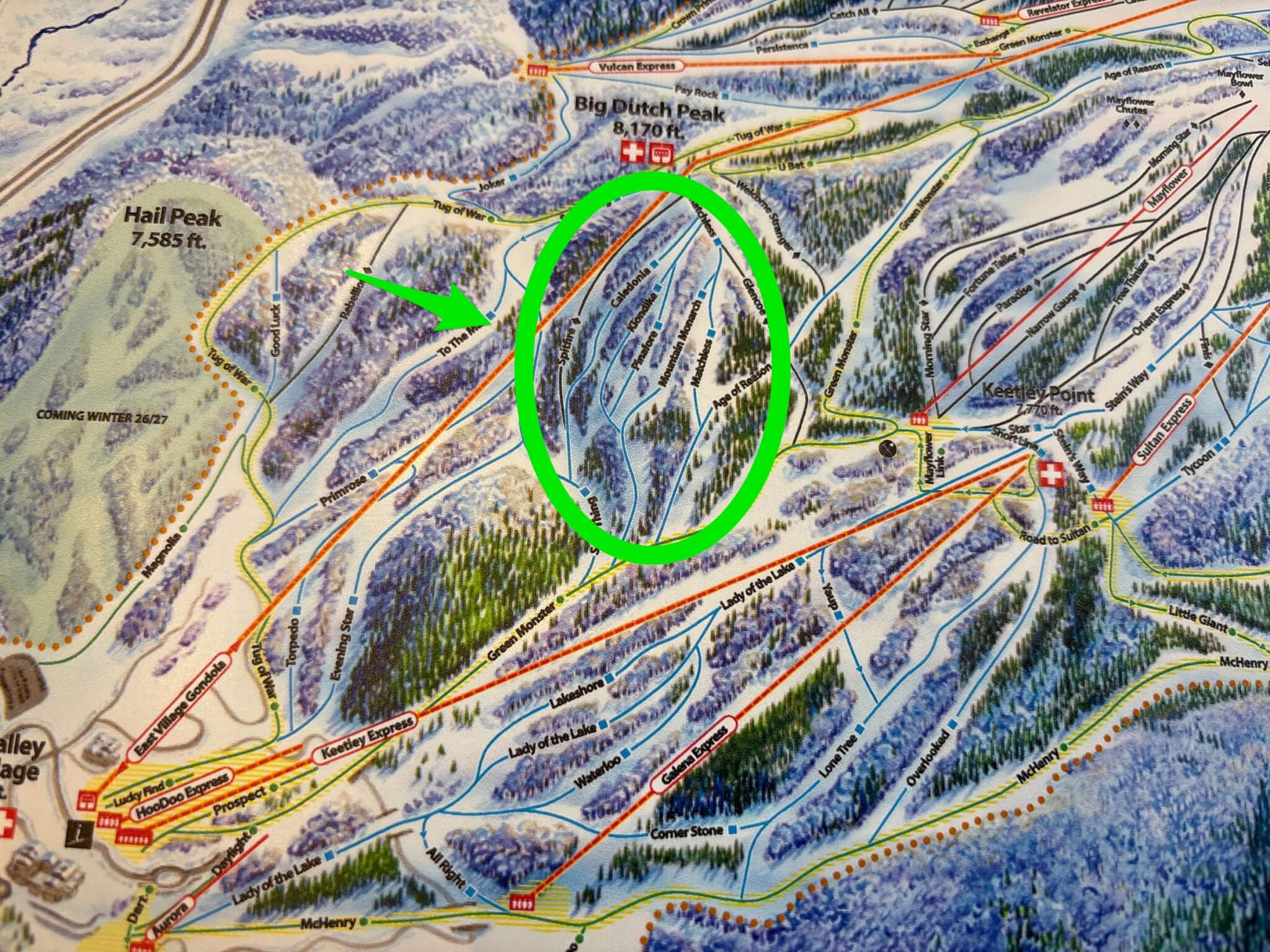 Terrain below the Big Dutch mid-station