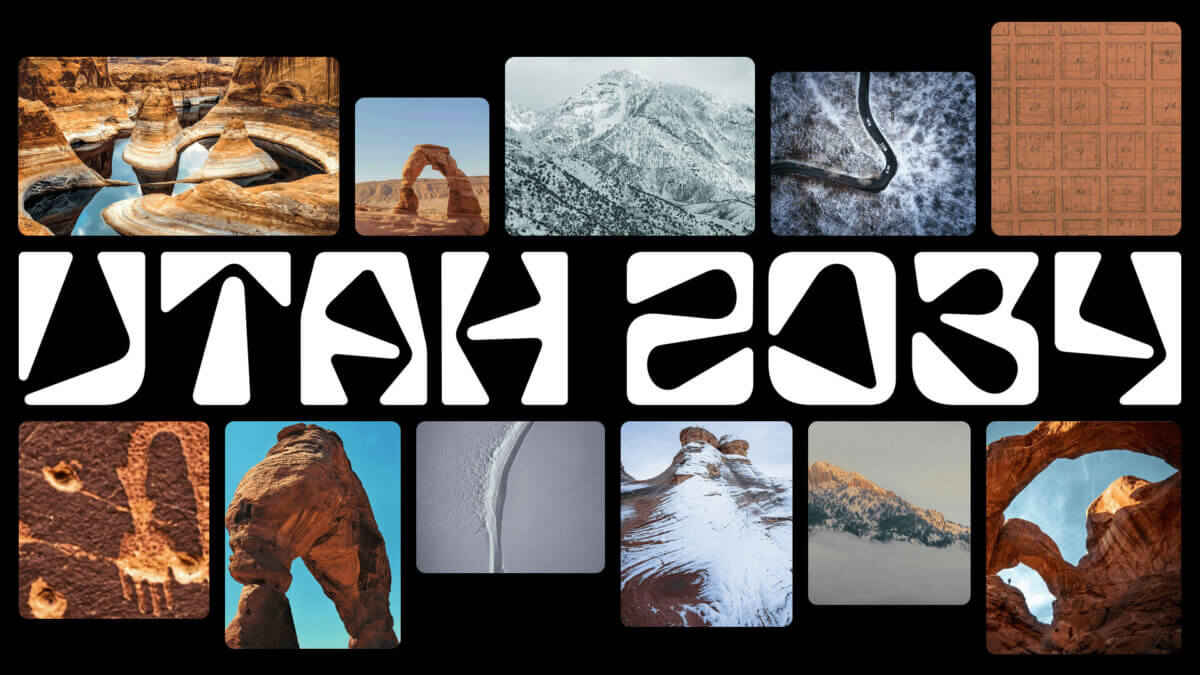 As the name brings the entire state together, the design aims to do the same. Each letterform draws from the collective landscape, history, and design that makes Utah unlike anywhere else.