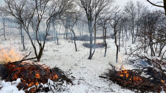 Burn piles north of Jeremy Ranch sending controlled smoke into the Kimball Junction area during today’s prescribed fire operation.