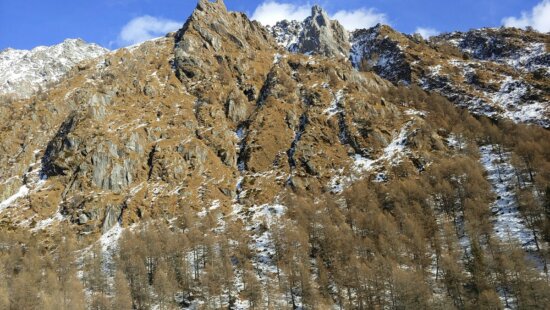 Low snow in some mountains.