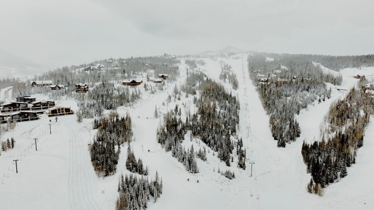 Aerial photo of Brian Head Resort.