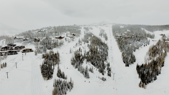Aerial photo of Brian Head Resort.