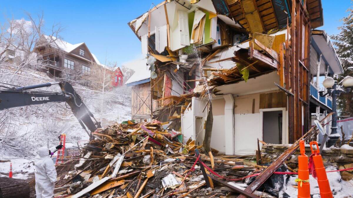 The Centennial House demolition is scheduled to be complete early next week.