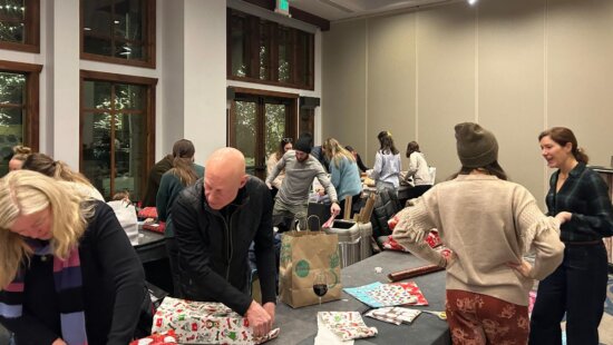 Clark's Christmas wrapping party from December 2024.