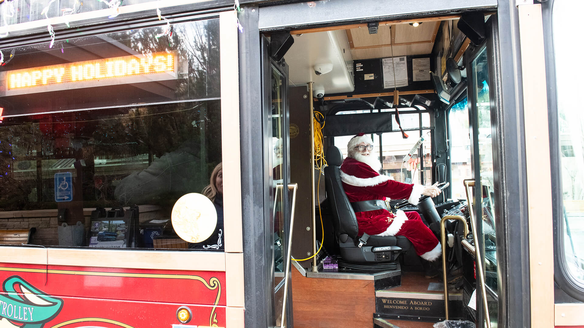 Park City Transit Celebrates 50 Years with Commemorative Trolley Ride, Santa Claus at the Wheel