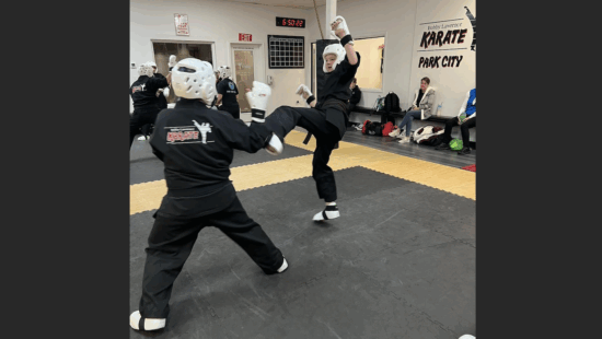 Park City's Bobby Lawrence Karate athletes preparing for the most recent Red Tip Test Week.