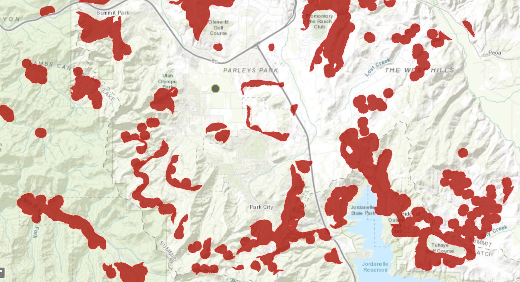 The high-risk Wildland User Interface map is now available.