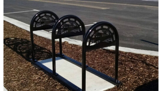 Park City is seeking artist proposals for laser-cut designs to be integrated into inverted U-shaped bike racks like these, which will be installed throughout the city's seven neighborhoods.