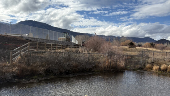 The creek east of Treasure Mountain Junior High School on November 19, 2025.