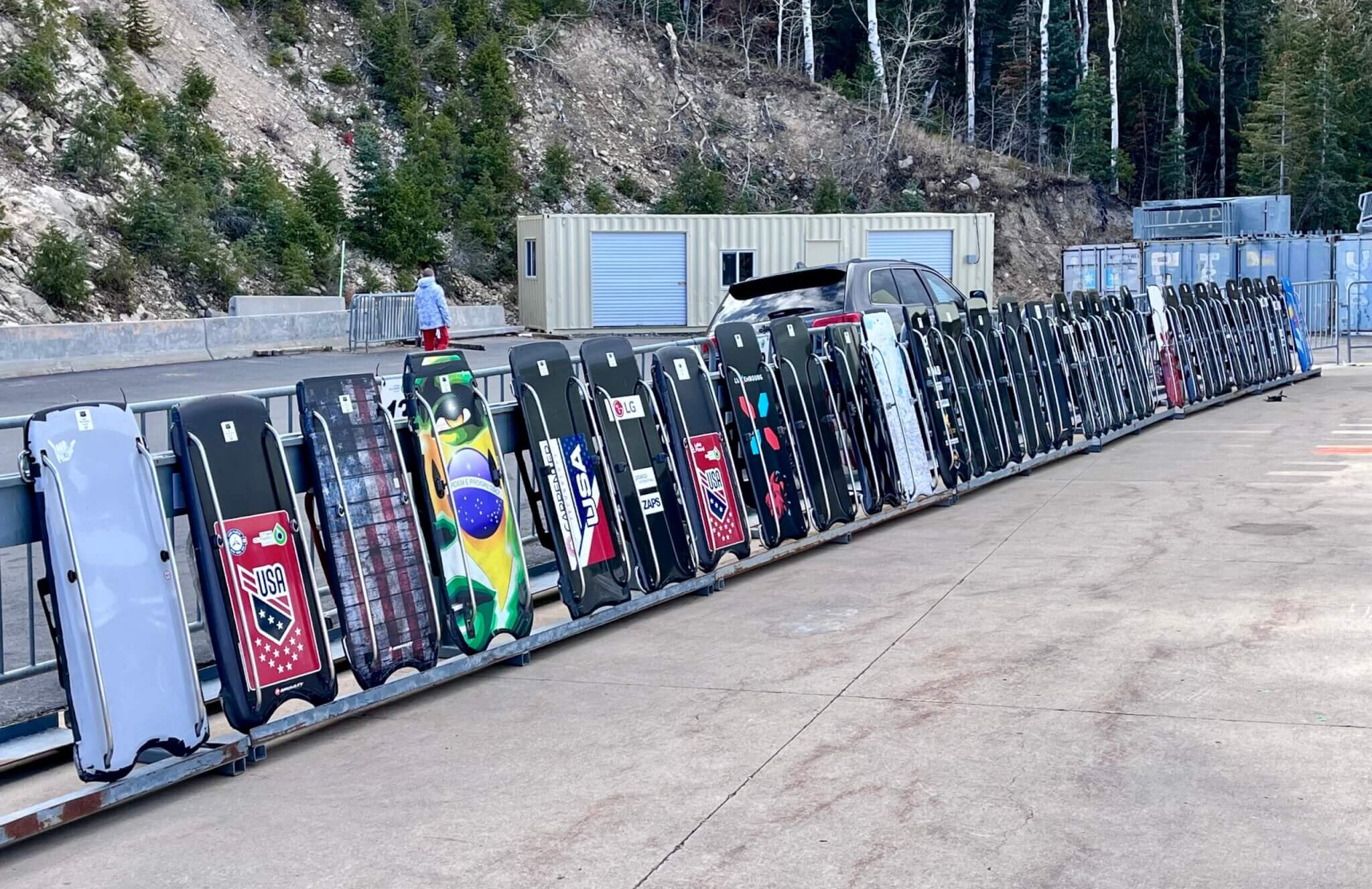 skeleton sleds for the North America's Cup at the Utah Olympic Park.