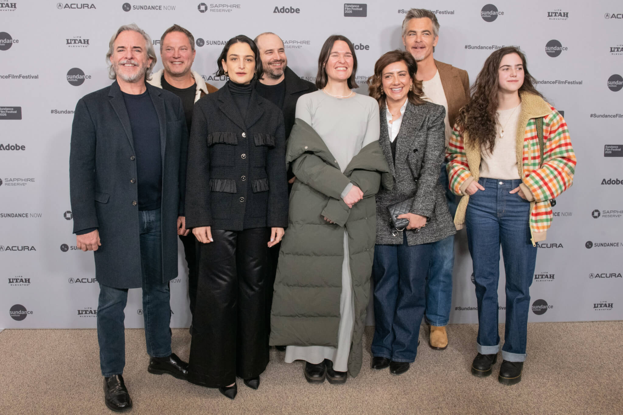 Premiere of the Film Carousel at the Sundance Film Festival on January 22, 2025. Cast includes actors Chris Pine Jenny Slate, Tien Tran, Abby Ryder Fortson
