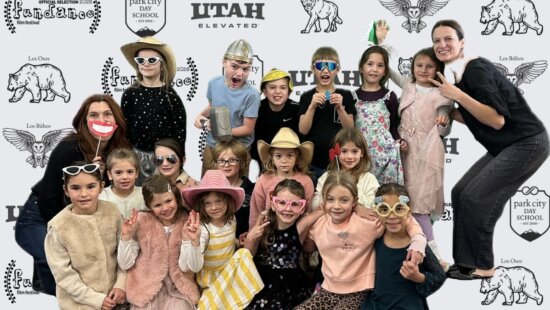 Park City Day School first grade class, with Teachers Natalija Djunic and Gaby Gibbs.