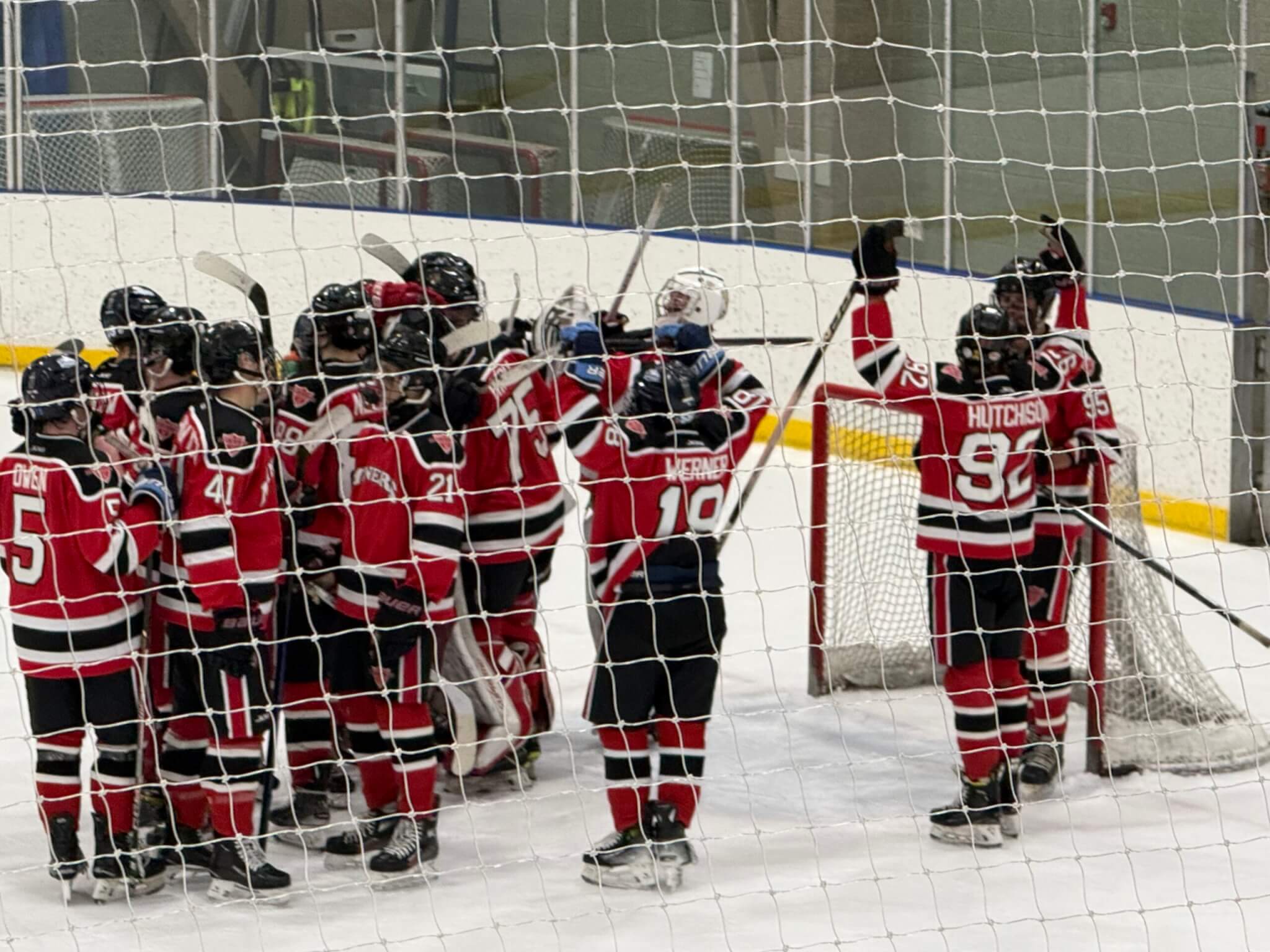 The Miners celebrating another big win, this time against East.