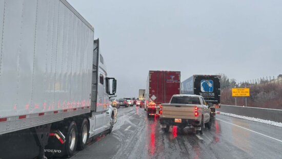 Traffic on Parley's Canyon the morning of Monday, January 5, 2026.