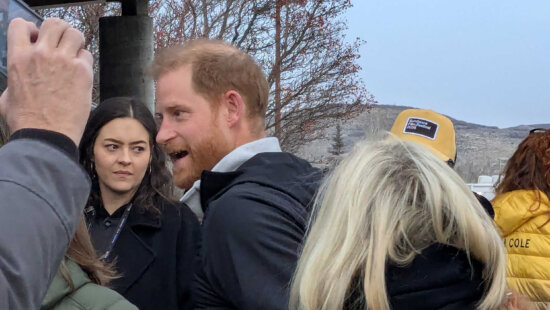 Prince Harry enters the Eccles in Park City on Sunday, January 25, 2026.