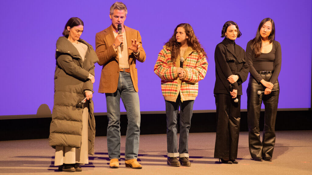 Premiere of the Film Carousel at the Sundance Film Festival on January 22, 2025. Cast includes actors Chris Pine Jenny Slate, Tien Tran, Abby Ryder Fortson