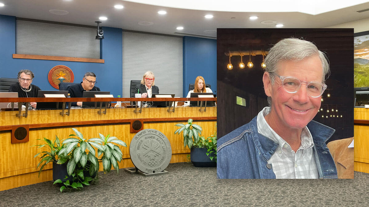 Park City Council Chambers with Applicant Jack Rubin who previously lost the mayoral race by seven votes.