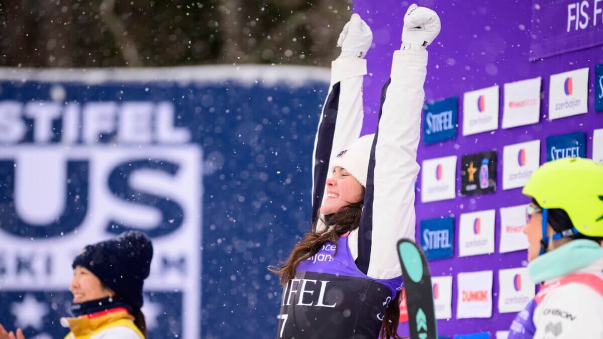 Kaila Kuhn during the Stifel Lake Placid Freestyle World Cup Presented by iHeaRtradio - Finals on January 12, 2026 at the Lake Placid Olympic Jumping Complex, Lake Placid, NY.