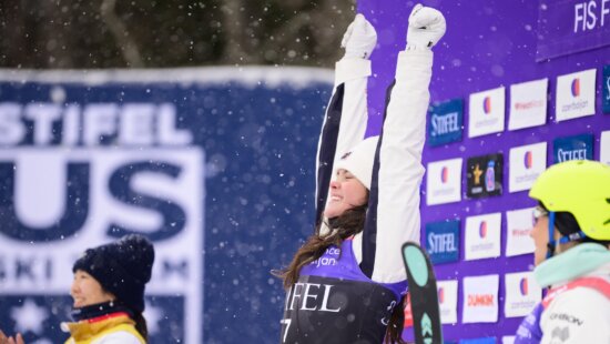 Kaila Kuhn during the Stifel Lake Placid Freestyle World Cup Presented by iHeaRtradio - Finals on January 12, 2026 at the Lake Placid Olympic Jumping Complex, Lake Placid, NY.