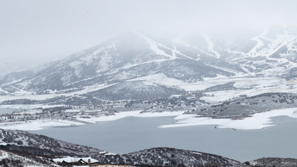 East Side of Deer Valley blanketed with fresh snow.